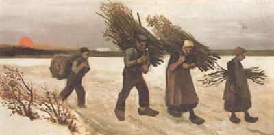 Vincent Van Gogh Wood Gatherers in the Snow (nn04) oil painting picture